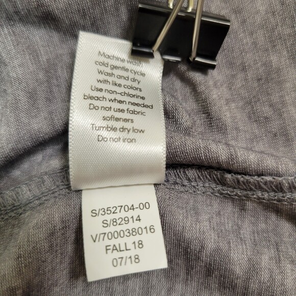 Athleta Encore grey short sleeve gathered open back t shirt size M - Picture 6 of 8